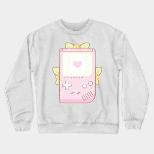 Cute Cozy Pink GameBoy Retro Handheld Console Crewneck Sweatshirt by cSprinkleArt